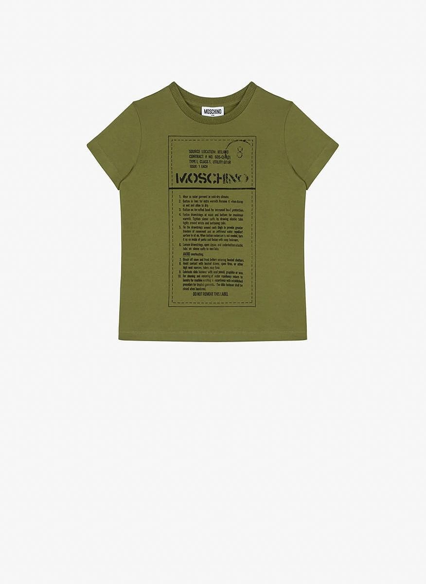 Тишърт с принт Moschino Kids